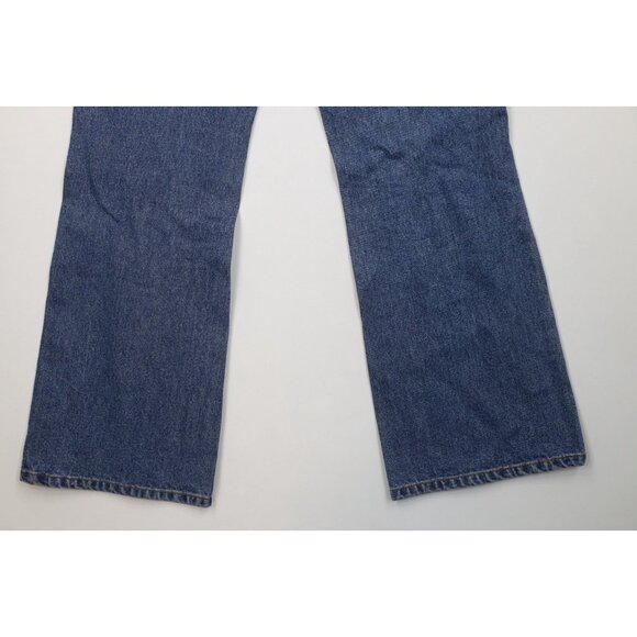 Vintage 90s Streetwear Mens 30x30 Distressed Flared Bell Bottoms Denim Jeans - Picture 13 of 14